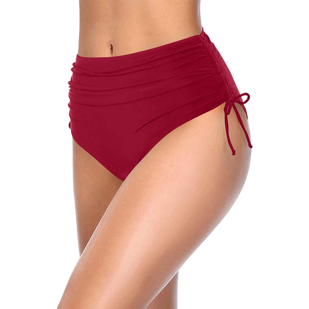 Women's Swimming Bottoms, High Waist, Vintage Basic , Full Coverage Bikini Split Swimsuit Briefs Swimming Trunk