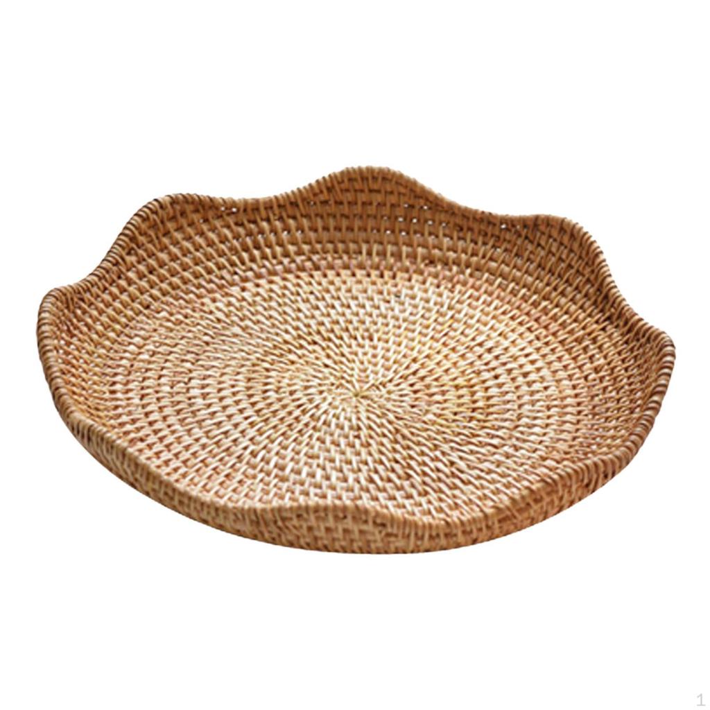 Elegante handgeflochtene Rattanschale zum Servieren und Ausstellen