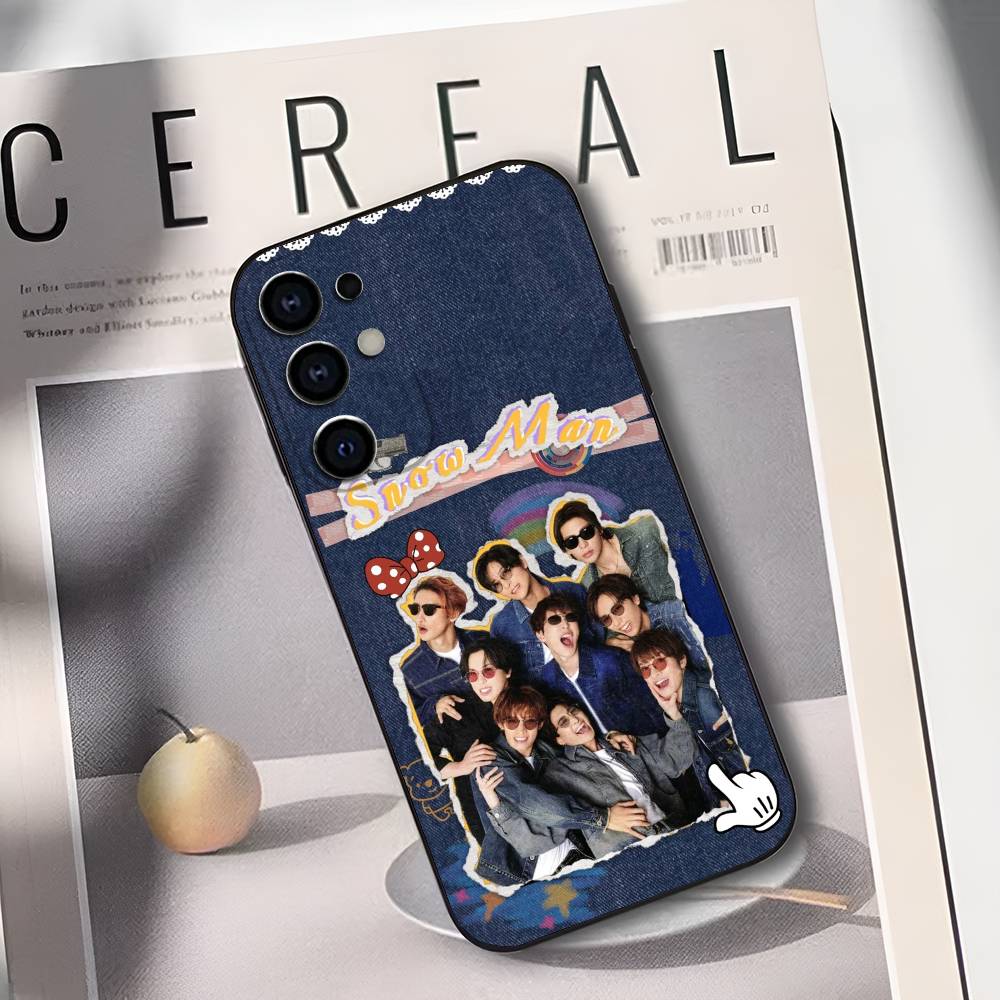 

S-Snow M-Man Japanese Boy Band Phone Case For Samsung S25,S24,S21,S22,S23,S30,Ultra,S20,Plus,Soft Silicone Black Cover Samsung S21plus