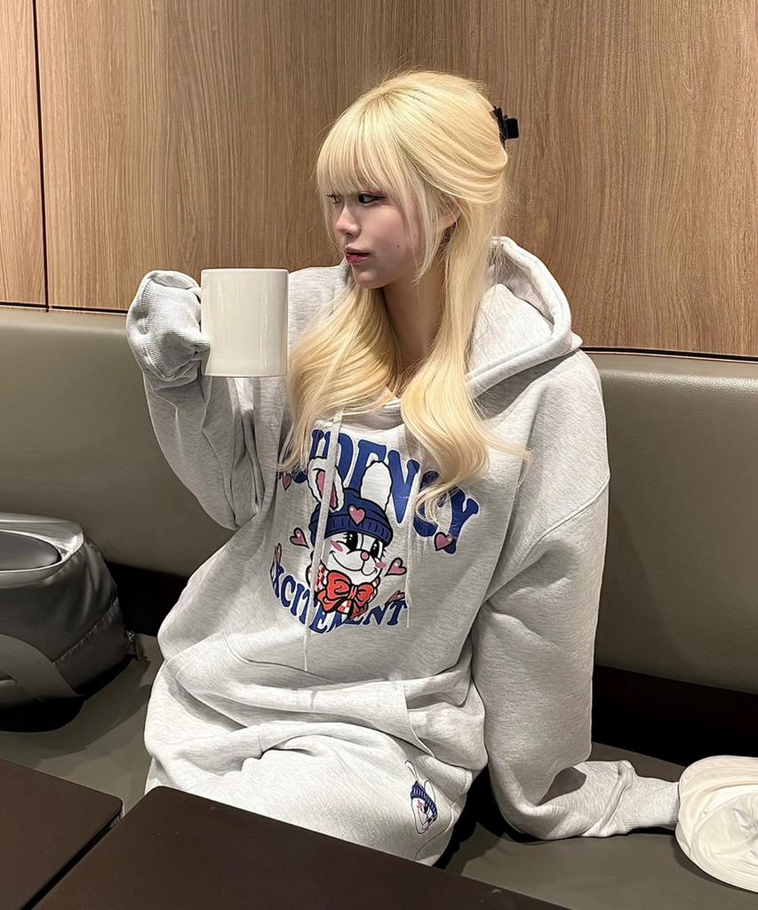 Lovely Rabbit Graphic Hoodie - 9 Colors (Type A)