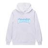 W02-2 Moletom com Capuz Unissex Thrasher Estampa de Chama Masculino Casual Solto Manga Longa Streetwear Pulôver