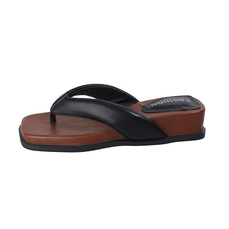 Soft bottom JX cool slippers women's summer wear new flip-flops thick bottom clip toes beach cool slippers