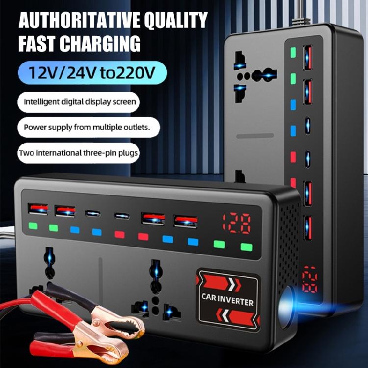 Easy Install Car Power Inverter With Overload Protection For Reliable Energy Supply Laptop Refrigerator Appliances Use