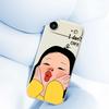For iPhone 17 Air Case Girl Holding Face Pattern Printing Straight Edge TPU Phone Back Cover