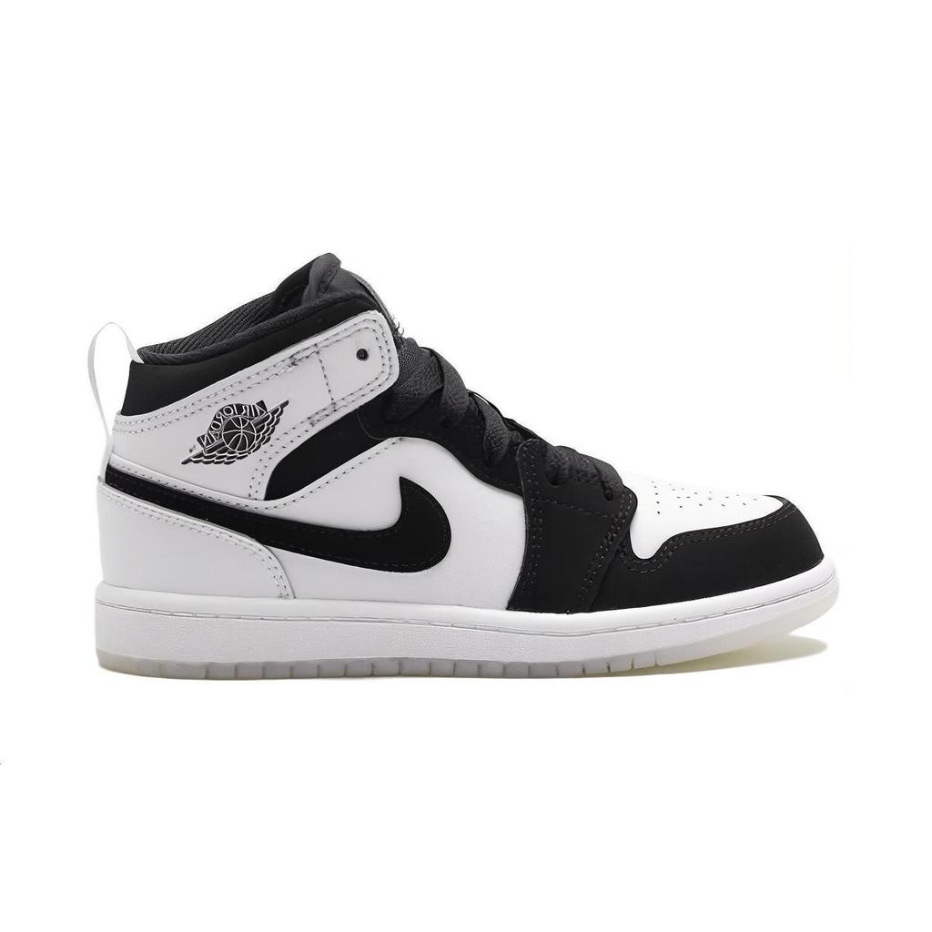 Air Jordan 1 Mid SE PS Diamond Kinder-Sneaker Weiß Mehrfarbig Schwarz DN4323-100