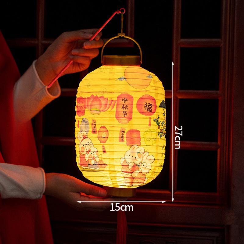 Festive Chinese Lantern Mid-Autumn Spring Festival New Year Decoration Outdoor Hanging Paper Palace Lanterns Festival Atmosphere