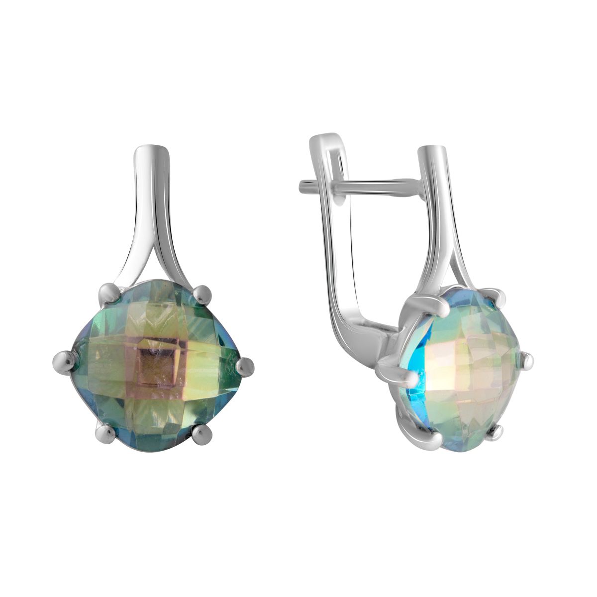

Срібні сережки з топазом 6.338ct (2058373) різнокольорові кольору