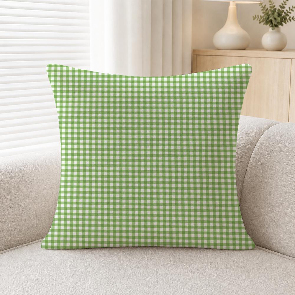 Pattern Gingham Pattern Cushion Cover Soft Plush Cushion Covers Fluffy Throw Pillow Cases For Sofa Bedroom Home Decor