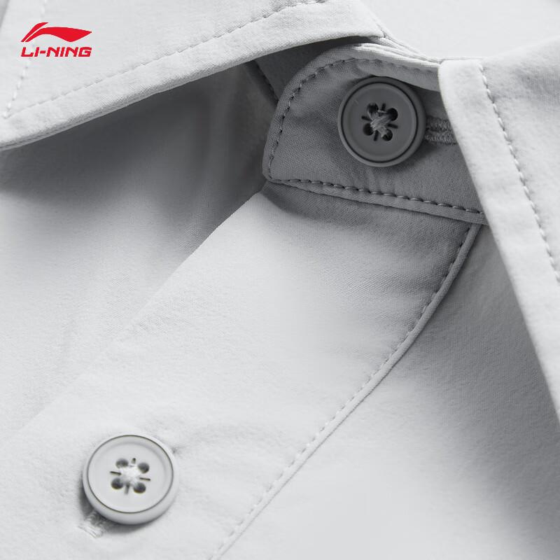 Li-Ning Wade Series Printed Polo Collar Loose Jacket Men Jackets Mist-Gray AFDU407-3