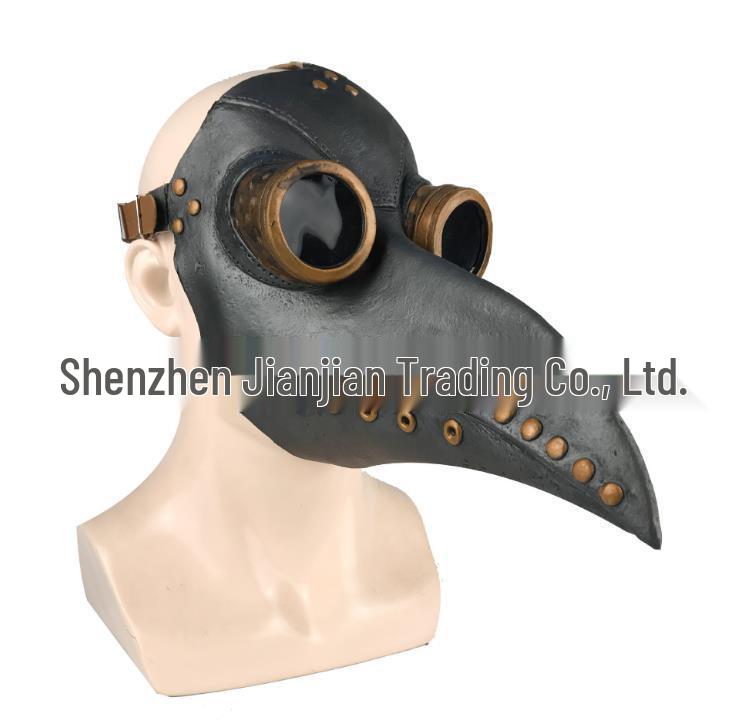 Pestdoktor Leder Schnabelmaske - Europäischer Halloween Punk Stil