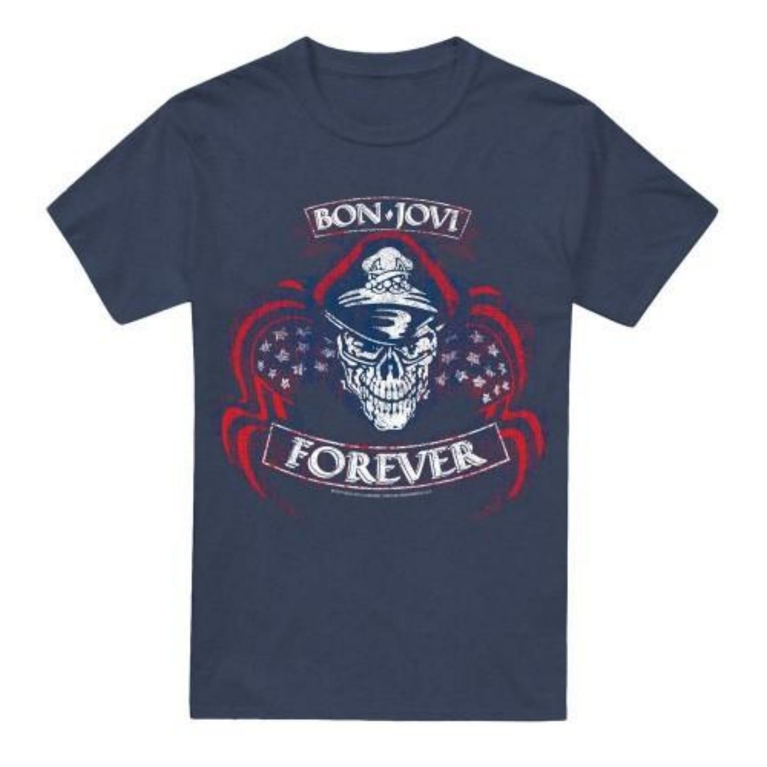 

Bon Jovi Unisex Adult Forever Skull T-Shirt S чёрный