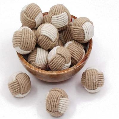 6 Jüt Halat Topları Deniz Topları Vazo Dolgu, Oturma Odası Dekoru, Dekorasyon Topları Süsler DIY El Sanatları Mix