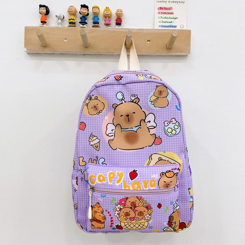 

School bag new kindergarten cartoon animal small backpack boy girl children bag фіолетовий