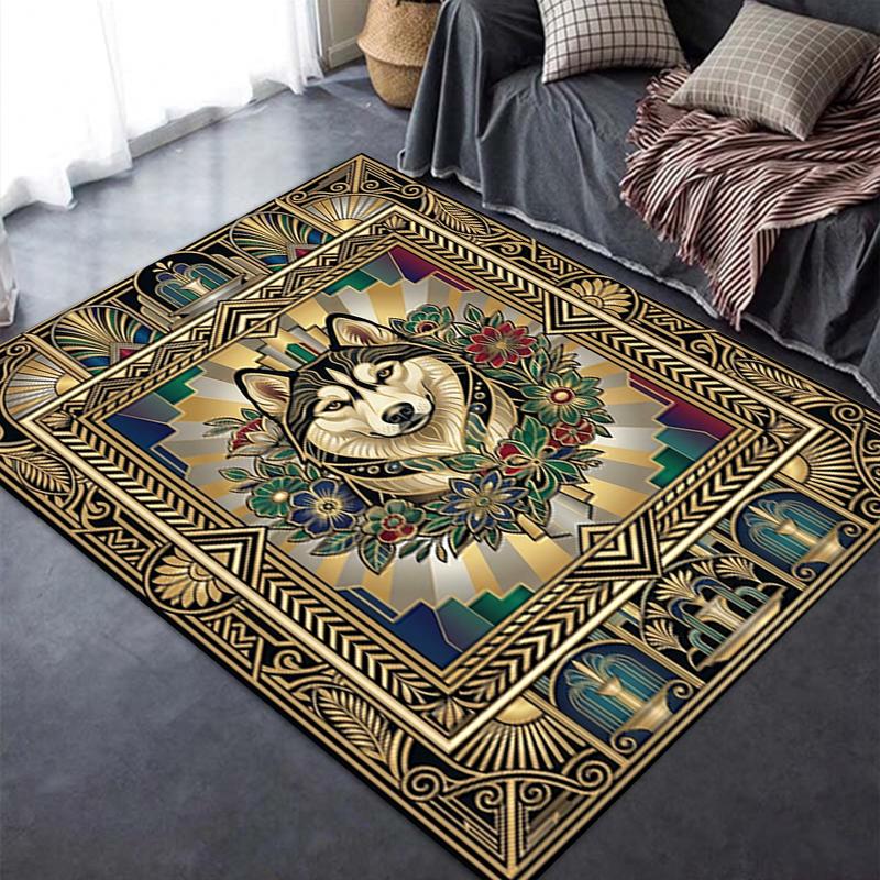 2025 New Husky Dog Carpet Rug for Living Room Bedroom Home Sofa Decoration,Kids play Non-slip Floor Mat65