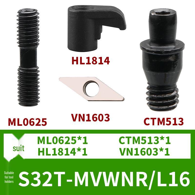 CNC Lathe Tool Holder with 72.5° Rhombic Insert for Inner Hole Boring S25S-MVWNR/L16