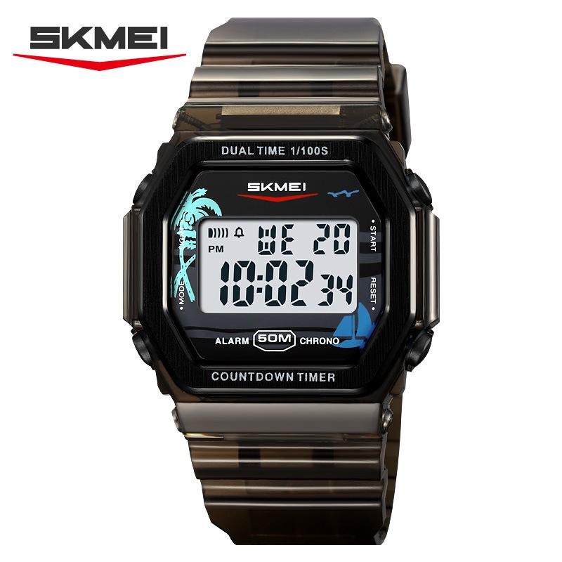 Multifunctional Square Sports Electronic Watch Fashion Student Watch Waterproof Luminous Couple Electronic Watch