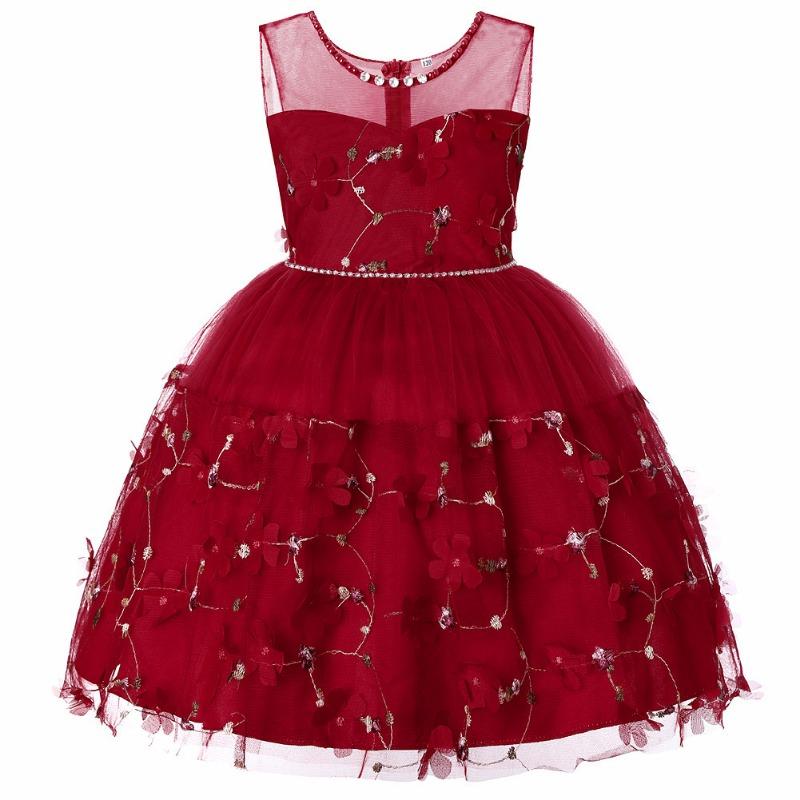 Girl S Little Sleeveless Flower Girl Princess Tutu Dress