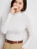 Women's Striped Slim-Fit Cashmere Sweater - High-Neck, Long Sleeve, Autumn/Winter Knitwear