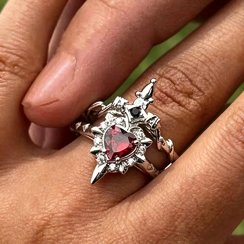 Vintage Sweet Design Colorful Opal Rings for Women Exaggerated Metal Geometric Round Gem Open Rings Aesthetic Jewelry Gift