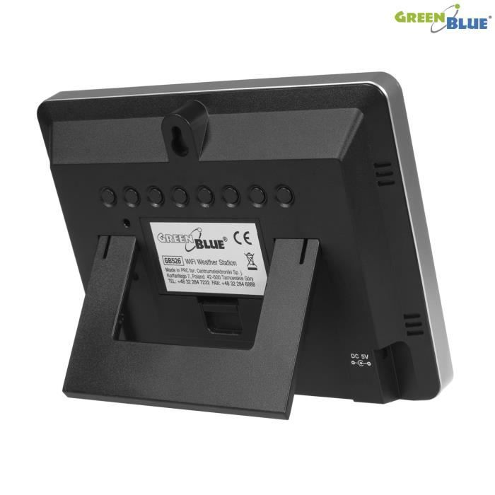 Station météo - GreenBlue - GB526 - Sans fil - Affichage couleur - Fonction prévisionnelle