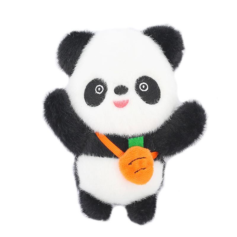 Adorable Panda Plush Keychain With Fruity Backpack Charm Premium Mink Fur Cute Animal Toy