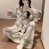 Set Pijamale Retro cu Carouri 2026 pentru Femei – Stil Coreean, Primăvară/Toamnă, Îmbrăcăminte Versatilă pentru Casă, Pregătită pentru Exterior