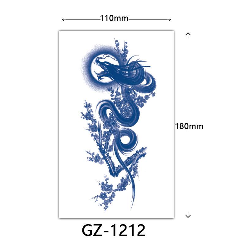 Herbal Tattoo Stickers, Juice Tattoo Stickers, Semi-Permanent English Letter Tattoo Stickers Tattoo