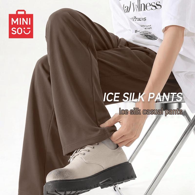 MINISO Men s Ice Silk Straight-Leg Casual Pants L
