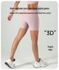 Ribbed Band Sports Bra & High-Waisted Peach Fitness Yoga Shorts Set
