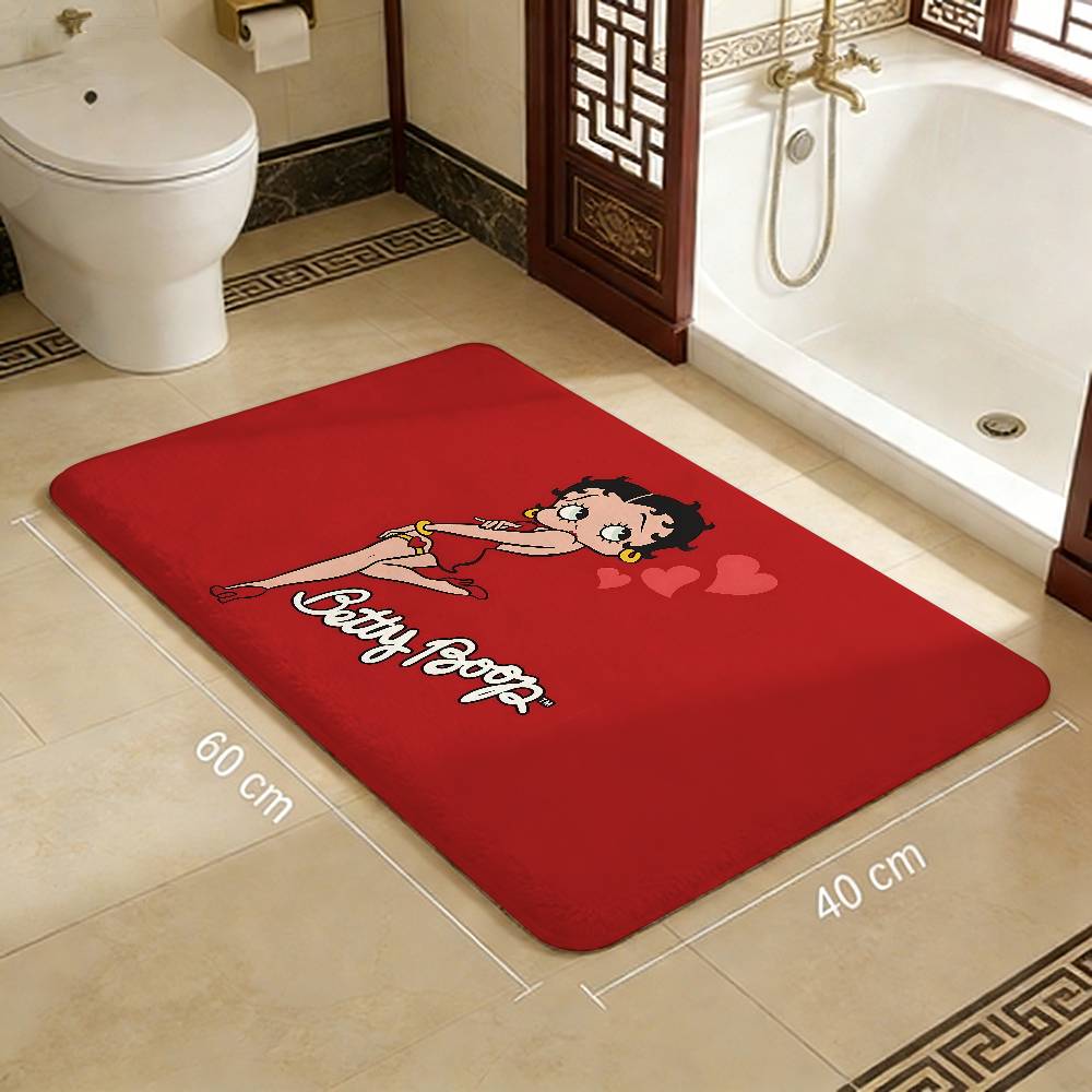 B-Betty-Cute-Boops Bathroom Mat Kids Room Bedroom Decoration Balcony Anti-Slip Doormat Living Room Welcome Rug