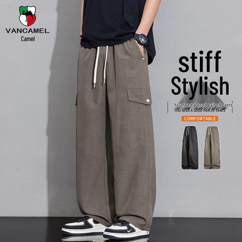 VANCAMEL Men s Quick-Dry American Retro Loose Cargo Pants L