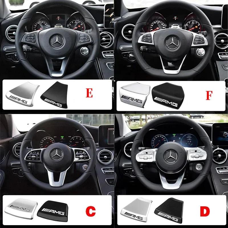 AMG Emblem Car Steering Wheel Sticker Accessories For Mercedes Benz Brabus Maybach Smart W204 GLC CLA W205 W203 W206 W108 W124