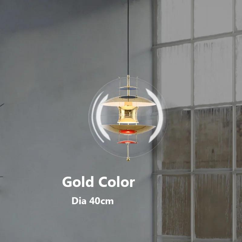 Modern Nordic Globe Ball LED Planet Pendant Light Danish Acrylic Hanging Lamp Living Room Dining Home Decor Suspension Lustre