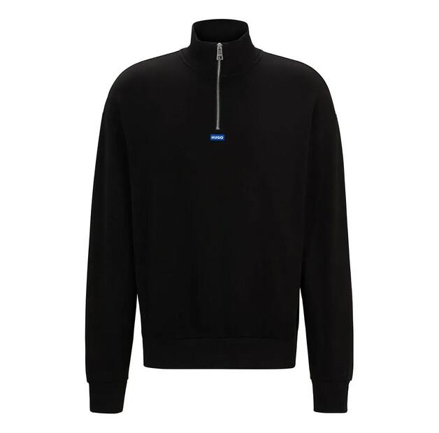 HUGO Neeler 10249110 NIEBIESKA bluza z półzipem
