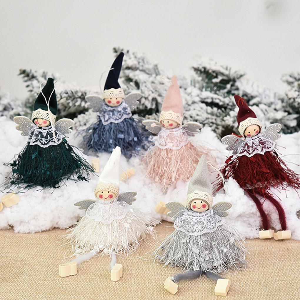 Christmas Angel Dolls Home Adornment Hanging Decor Prop Adorable Festival Pendants Xmas Tree Pendant Holiday Adornments Props