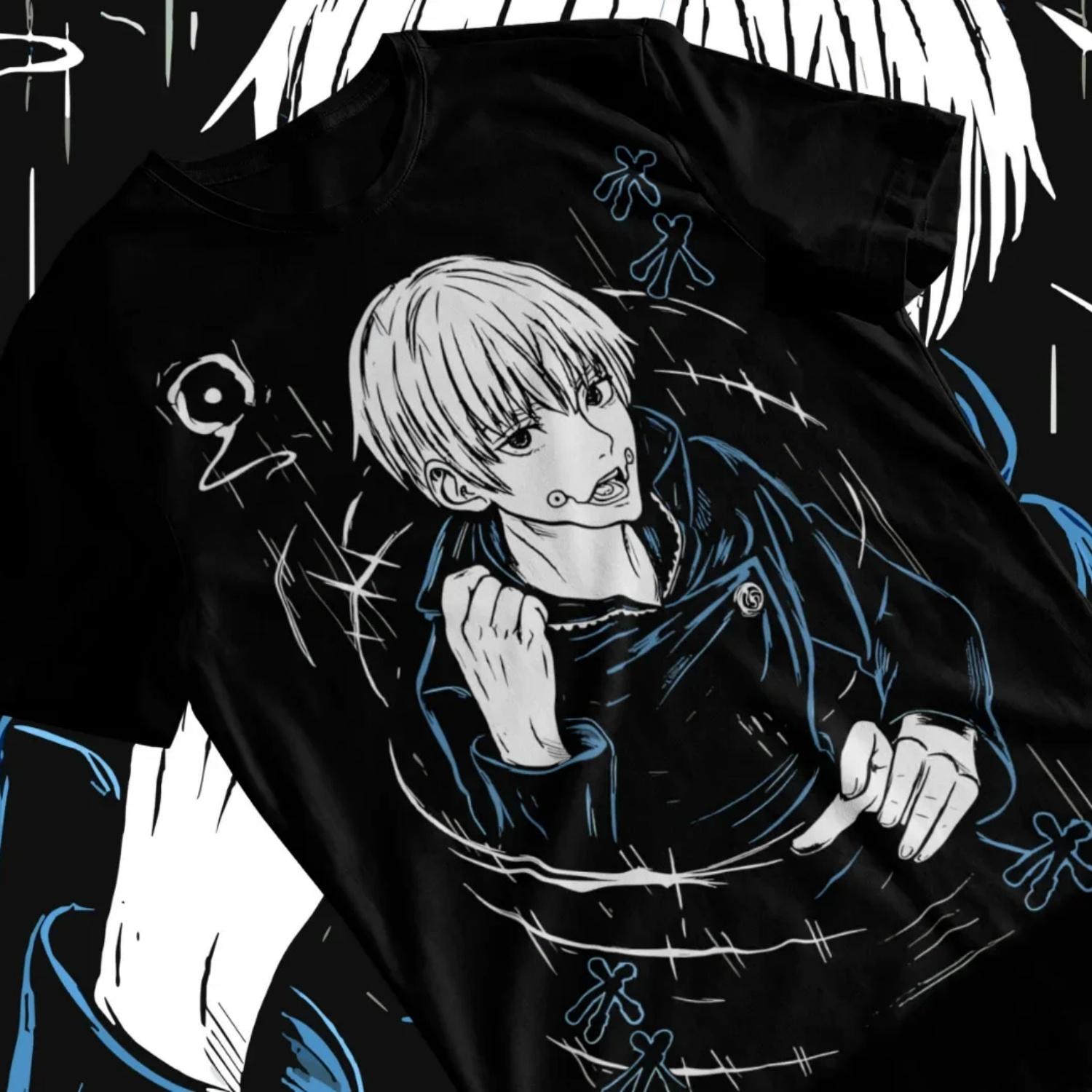 

Inumaki Toge T-Shirt Jujutsu Kaisen Megumi Fushiguro Satoru Gojo Shirt Soft Tee Women Clothing Graphic T Shirts Vintage Y2K Top XXXXXL чорний