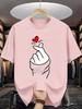 Unisex T-shirt Summer Men'S Fashion Short-Sleeve T-Shirt with Letter Pattern Print