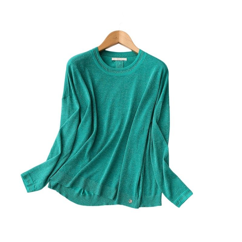 Export Export Loose Batwing Fil-Lumiere Knitwear Spring & Fall Long Sleeves Thin Bottoming Shirt Plus Size Ladies Plus Size Women's Clothing