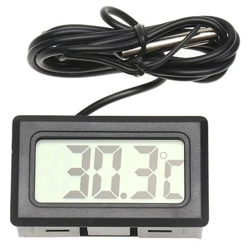 2026 Aquarium Waterproof Probe Thermometer Digital LCD Fish Tank Waterproof Thermometer Measuring Instrument Reptile NO Battery