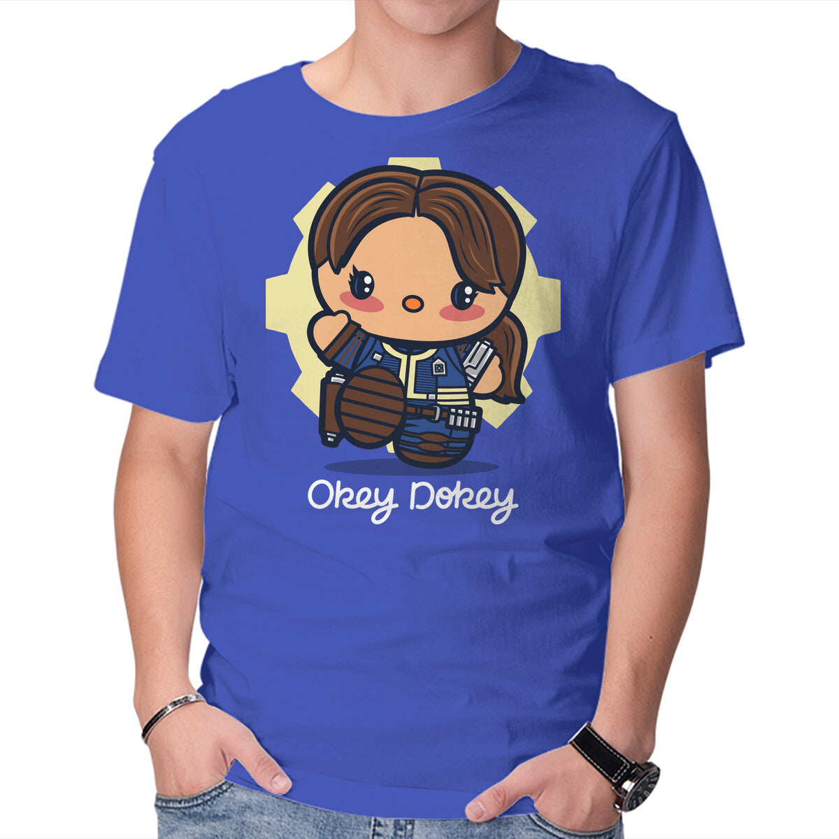 Unisex Crew Neck T-Shirt Hello Lucy Graphic Short Sleeve Casual Tee XXL
