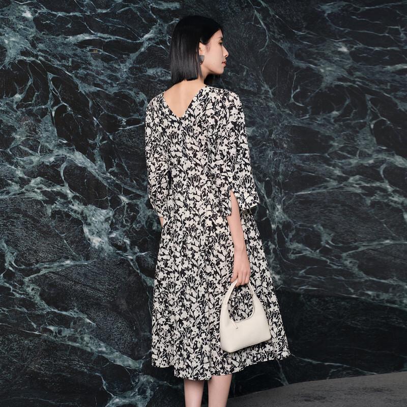 Sancai 100% Cotton Floral A-Line Midi Dress