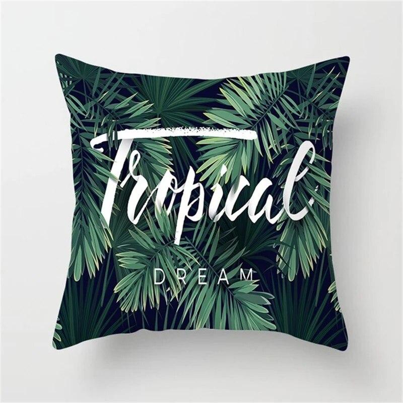 Tropical Summer Beach Style Coconut Tree Print Pattern Sofa Cushion Cover Pillowcase Home Party Car Bedding