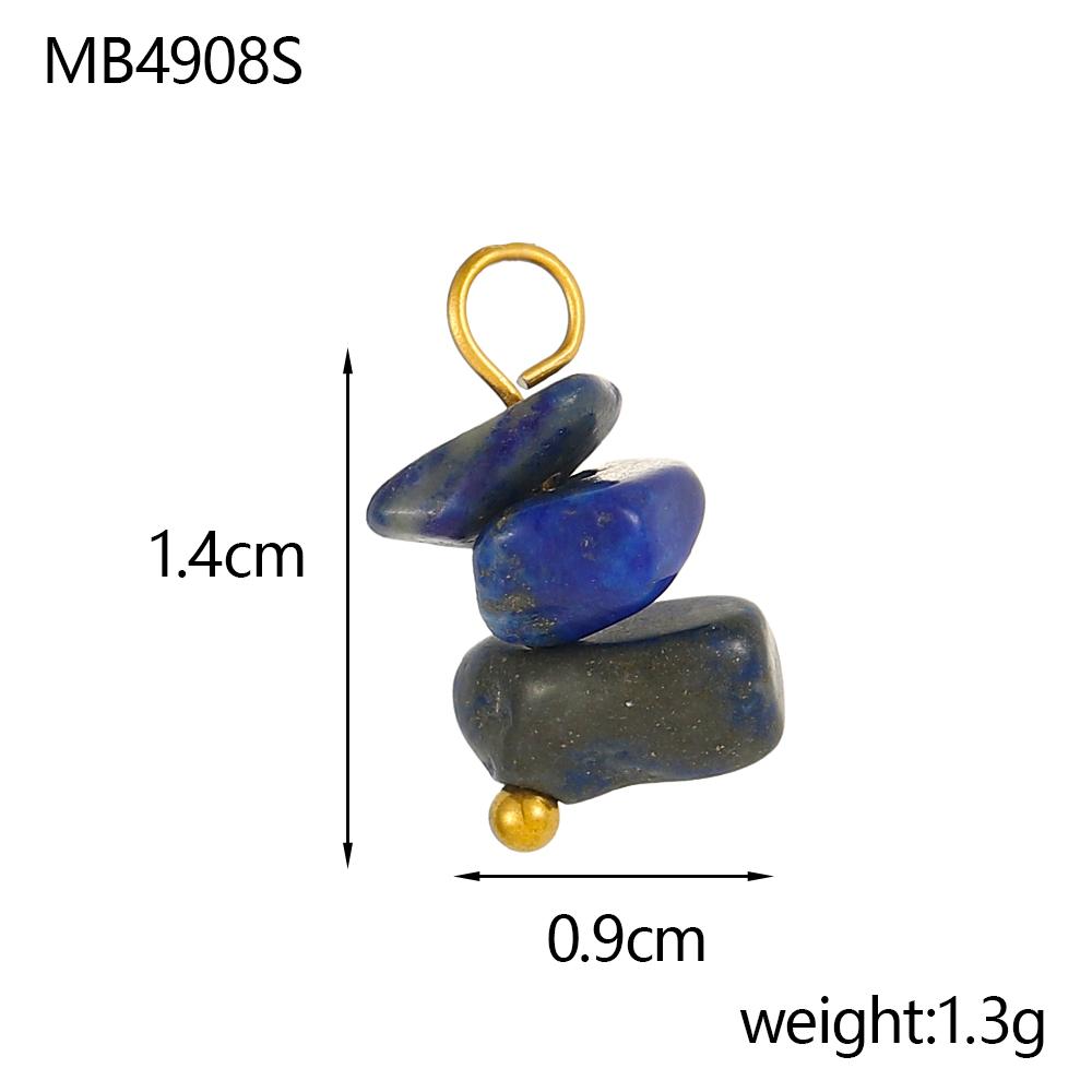 CARLIDANA Rainbow Color Beaded Charm Natural Stone Pendant Beads with Nine Needle Pin for Necklace Earrings DIY Jewelry Making