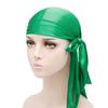 Unisex Adult Satin Long Tail Doo Rag Durag Bandanas Cap Pirate Hat Turban Men Hip Hop Headband Biker Headwrap Women Headwear