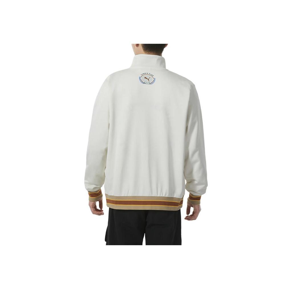 Puma Color Block Hem Design Stand Collar Long Sleeve Jacket Men Jacket White 628308-65