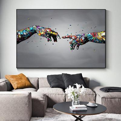 Graffiti Art Victory Cheer Encouraging Gestures Canvas Painting Modern Poster Print Wall Art Picture for Home Decoration