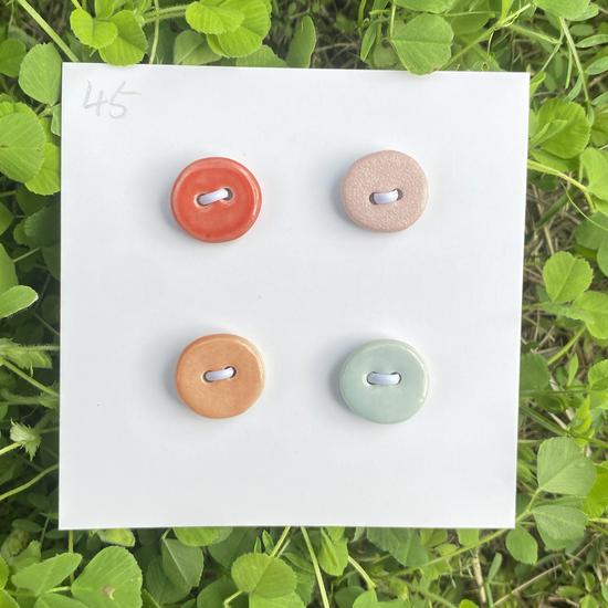 Rainbow Ceramic Button Fasteners for DIY Knitting & Doll Clothes (12/15mm)