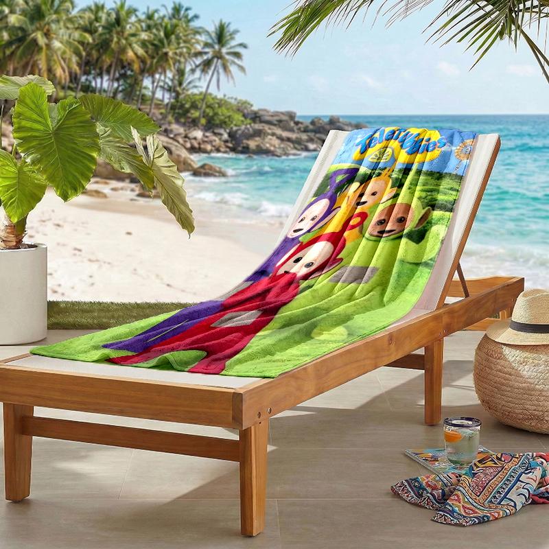 Teletubbies Fashion Beach Towel: Ideal for Summer Adventures Soft, absorbent and quick drying suitable for swimming and bathing