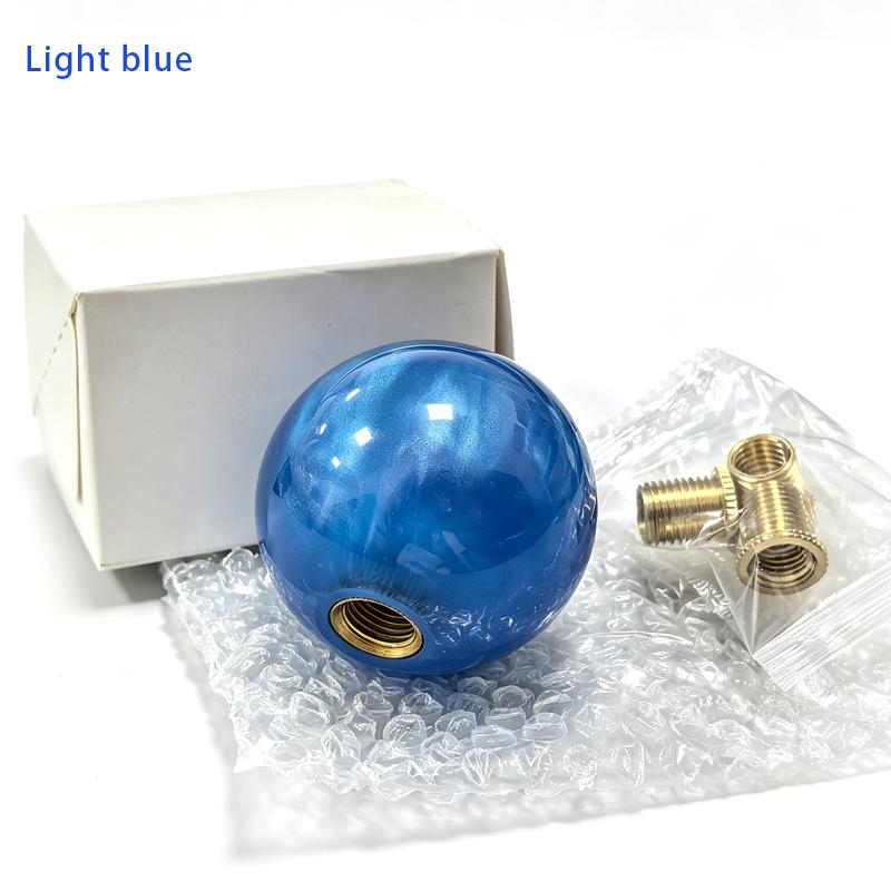 Premium Acrylic Round Ball Knob Comfort Grip Gear Shift Knob With 3 Copper Adapters For Most Cars Interior Accessories