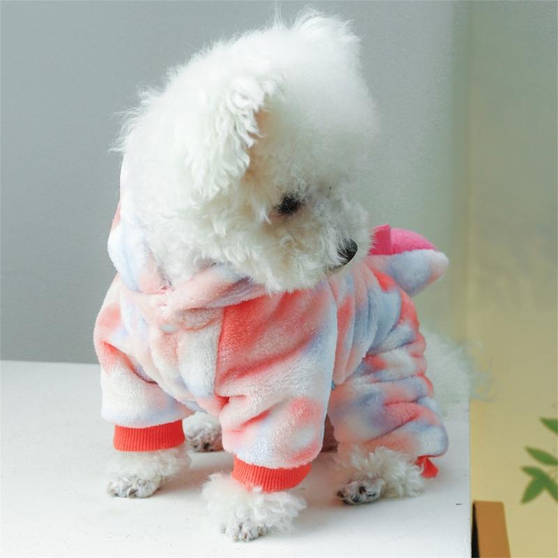 Dog Furry Jumpsuit for Dogs Boy Girl Medium Dogs for Indoor and Outdoor Use Cartoon Dinosaur Clothes Outfit for Pet Dogs